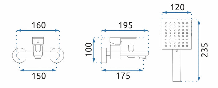 Rubinetto Da Vasca Rea Luppo Black Mat