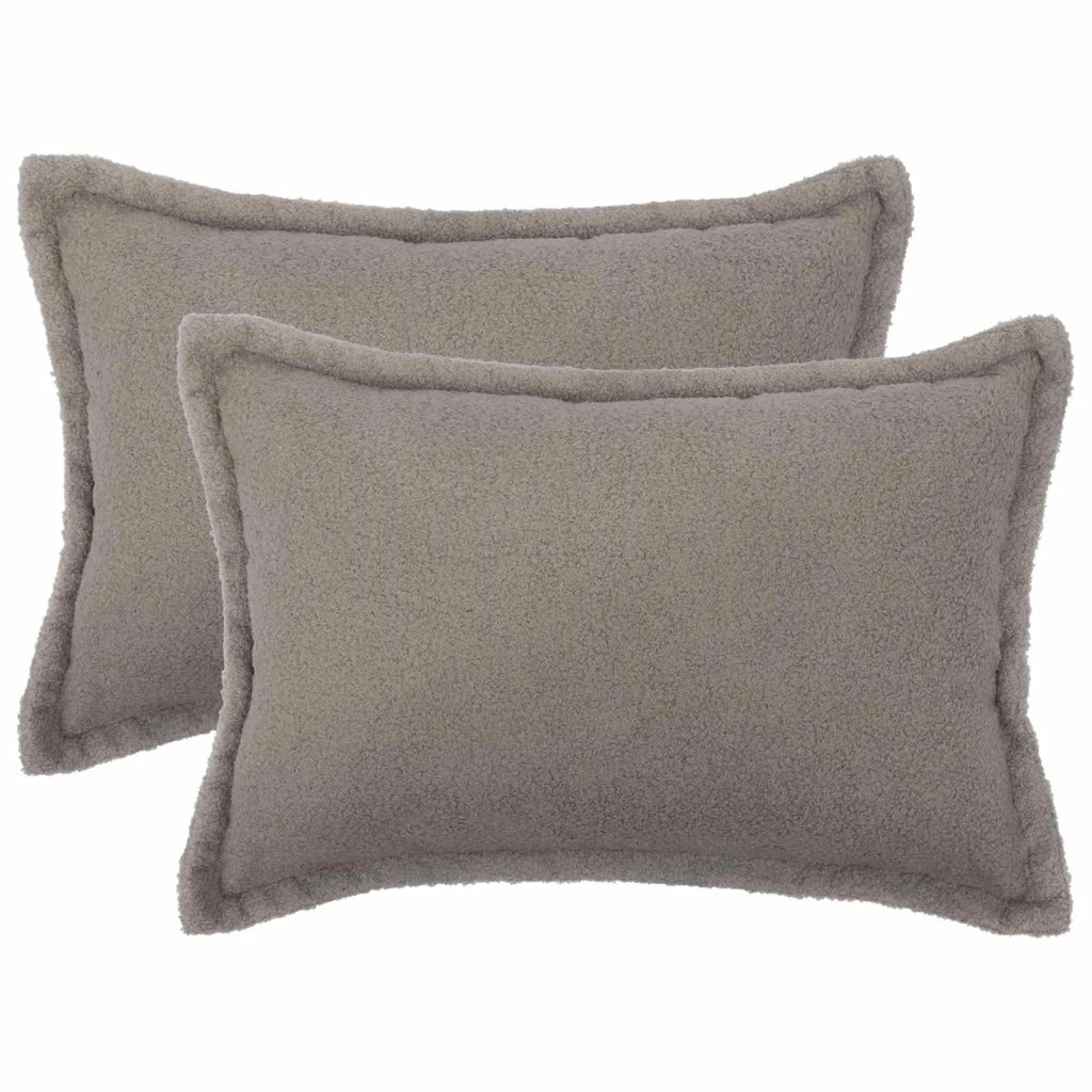 Federa 2 pcs HOUTEN Grigio Chiaro 30 x 50 cm Bouclé 916155