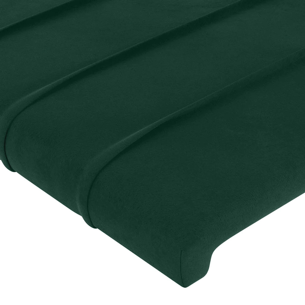 Testiera | Testata ad Orecchio Verde Scuro 93x16x118/128 cm in Velluto