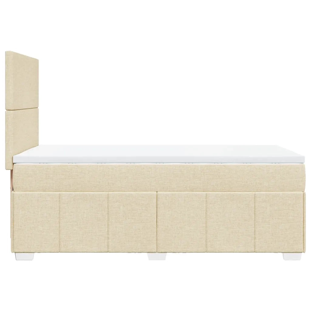 Giroletto a Molle con Materasso Crema 80x200 cm inTessuto