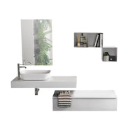 Composizione 4 pezzi ASTRA bianco/bianco
