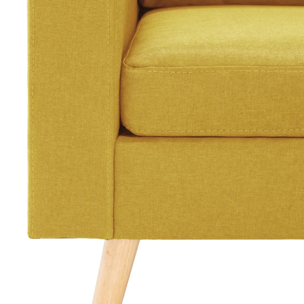 Divano a 2 Posti Giallo in Tessuto cod mxl 25159
