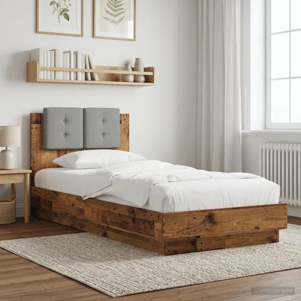 Struttura letto con testata Legno antico 80 x 200 cm 3429576