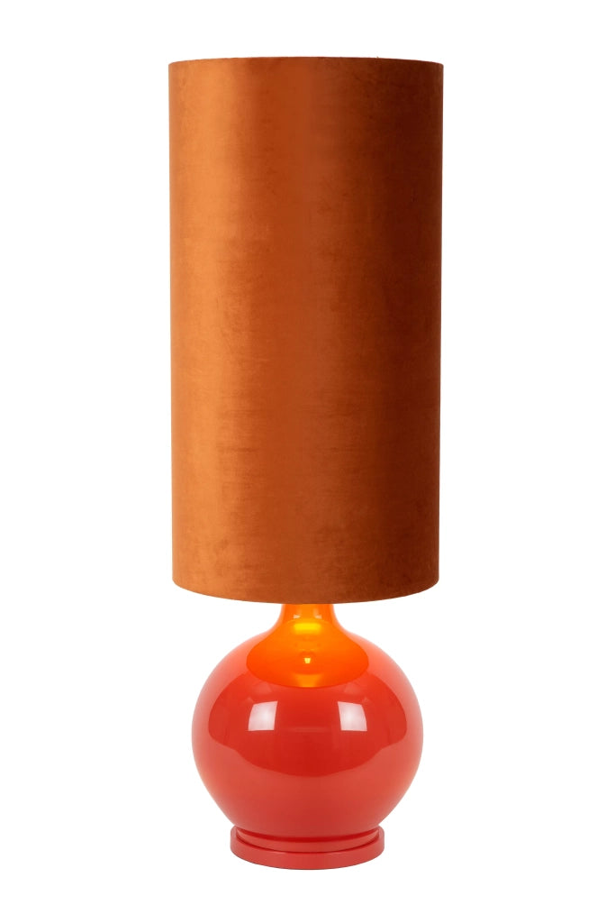 Lampada tavolo Esterad Lucide vetro arancio 100cm E27
