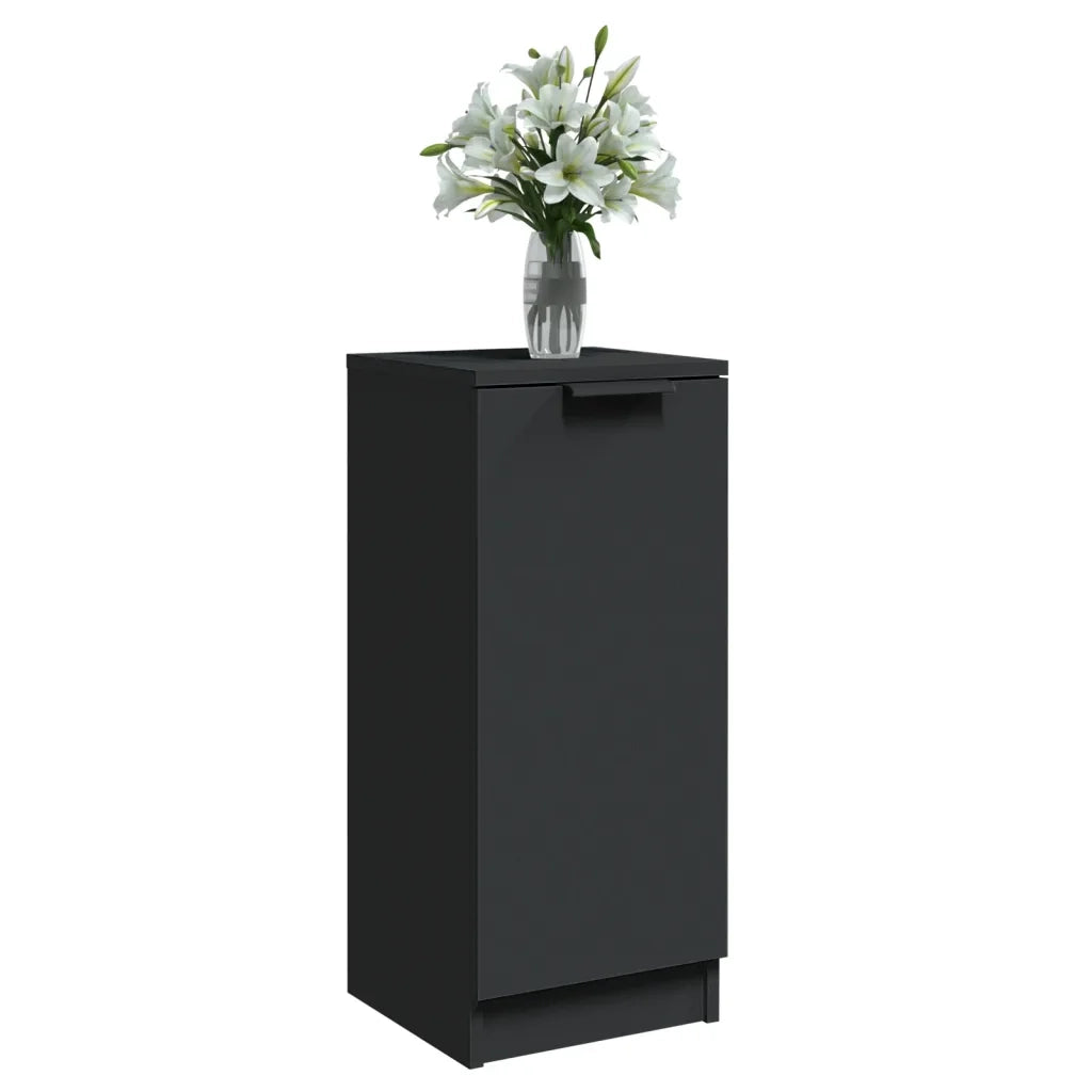 Credenze 2 pz Nere 30x30x70 cm in Legno Multistrato 811136
