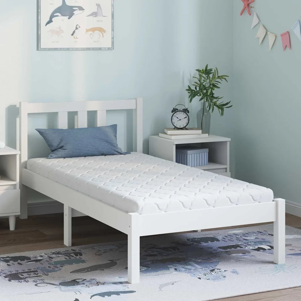 Materasso Bianco 80 x 160 cm Tessuto Jacquard 4106378