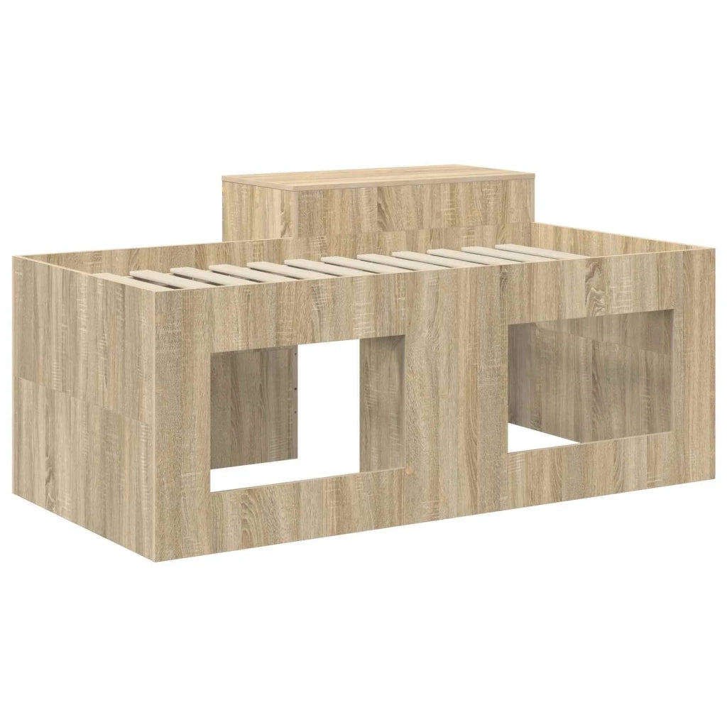 Letto alto per bambini con scrivania Rovere Sonoma 3422669