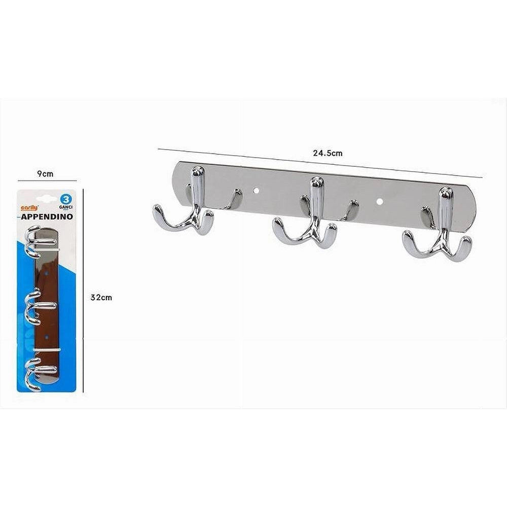 Trade Shop - Appendino Appendi Porta Asciugamani Con 3 Ganci Doppio Bagno Coniglio 24.5cm 52176 -