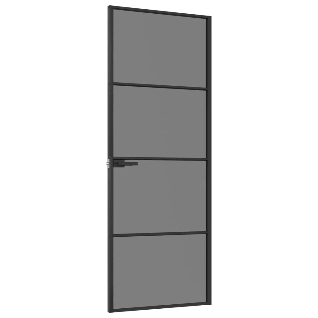 Porta Interna 76 x 201,5 cm Vetro Temperato e Alluminio 42054101