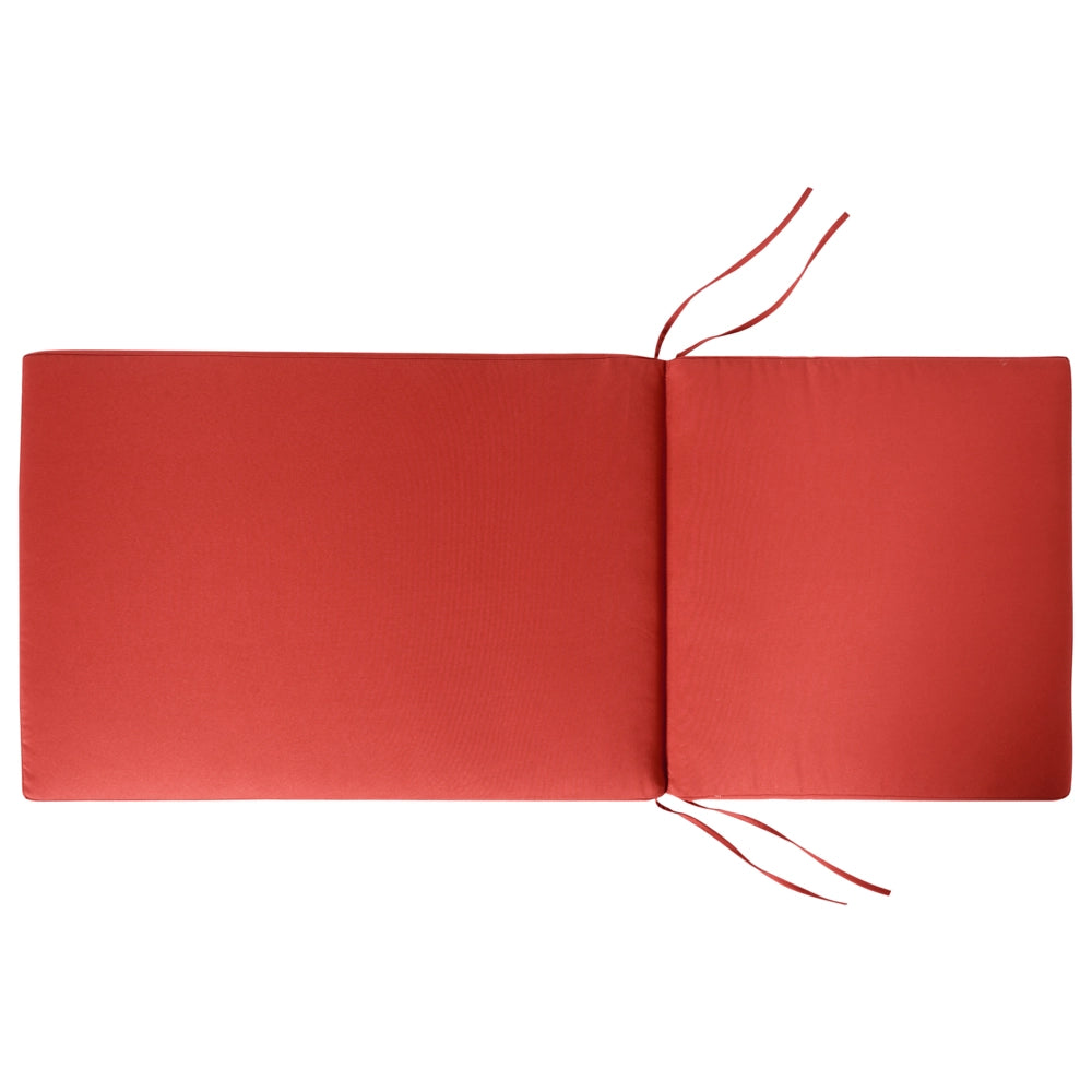 Set di 2 cuscini per sedie da giardino Cuscino per schienale in poliestere rosso Design moderno Cuscino per esterni