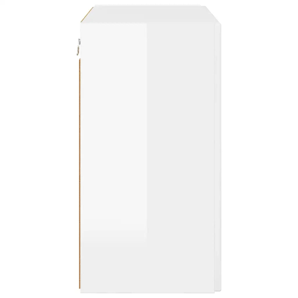 Mobile TV da parete-Mobile TV a Muro-Credenza TV Bianco Lucido 59,5 x 31 x 60 cm