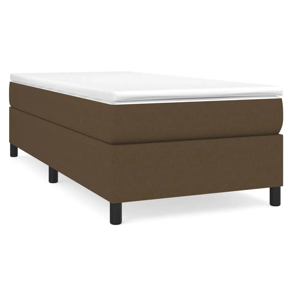 Struttura Letto a Rete a Molle-Giroletto Marrone Scuro 90x190 cm Tessuto 785898