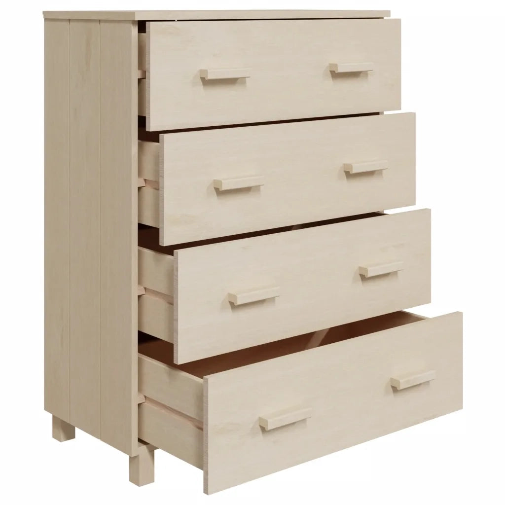 Credenza-Buffet-Armadio da cucina HAMAR ambra 79x40x103,5 cm in Legno Massello di Pino