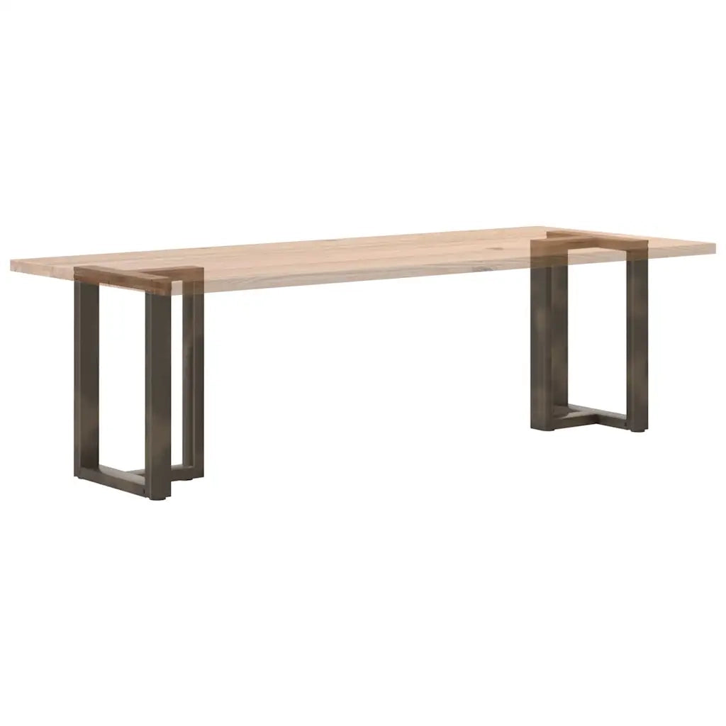 Gambe per tavolo da pranzo a forma di T 2 pz nere 60x35x(72-73) cm in acciaio