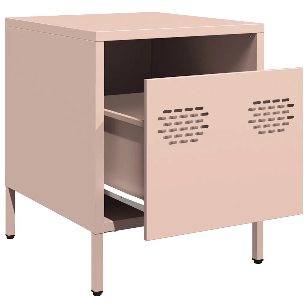 Comodino Rosa 35x39x43,5 cm in Acciaio 851246