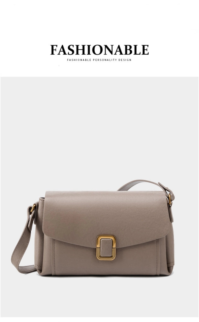 Borsa tote da donna in vera pelle, grigia