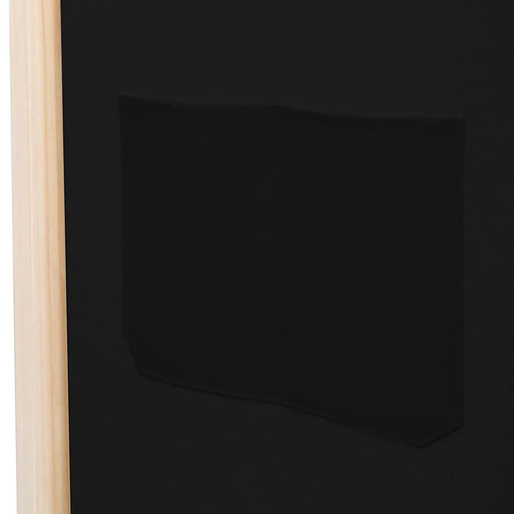 Divisorio divisorio mobile decorativo 6 pannelli nero 240 x 170 x 4 cm tessuto 0802094