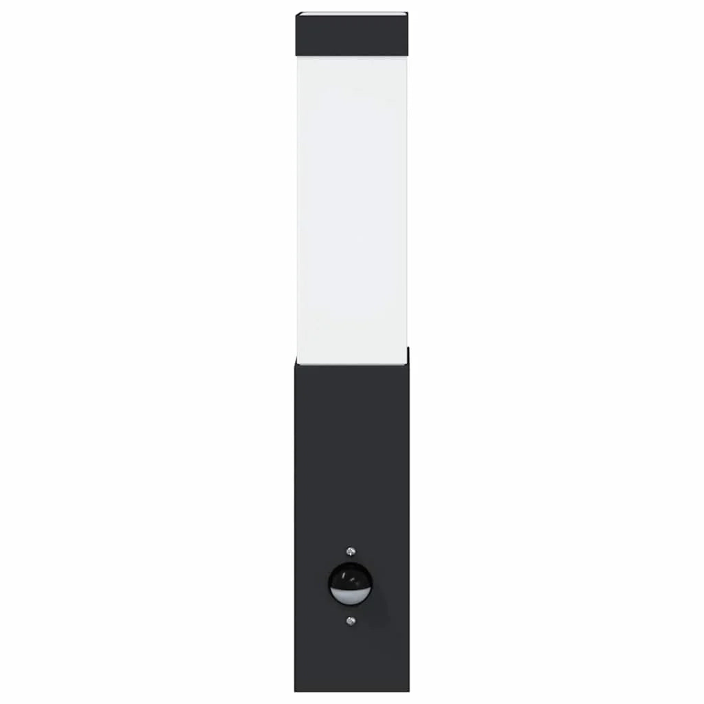 Set di 2 moderne lampade da parete per esterni resistenti alle intemperie 10,5 x 6 x 33 cm in acciaio inox nero 02_0056514