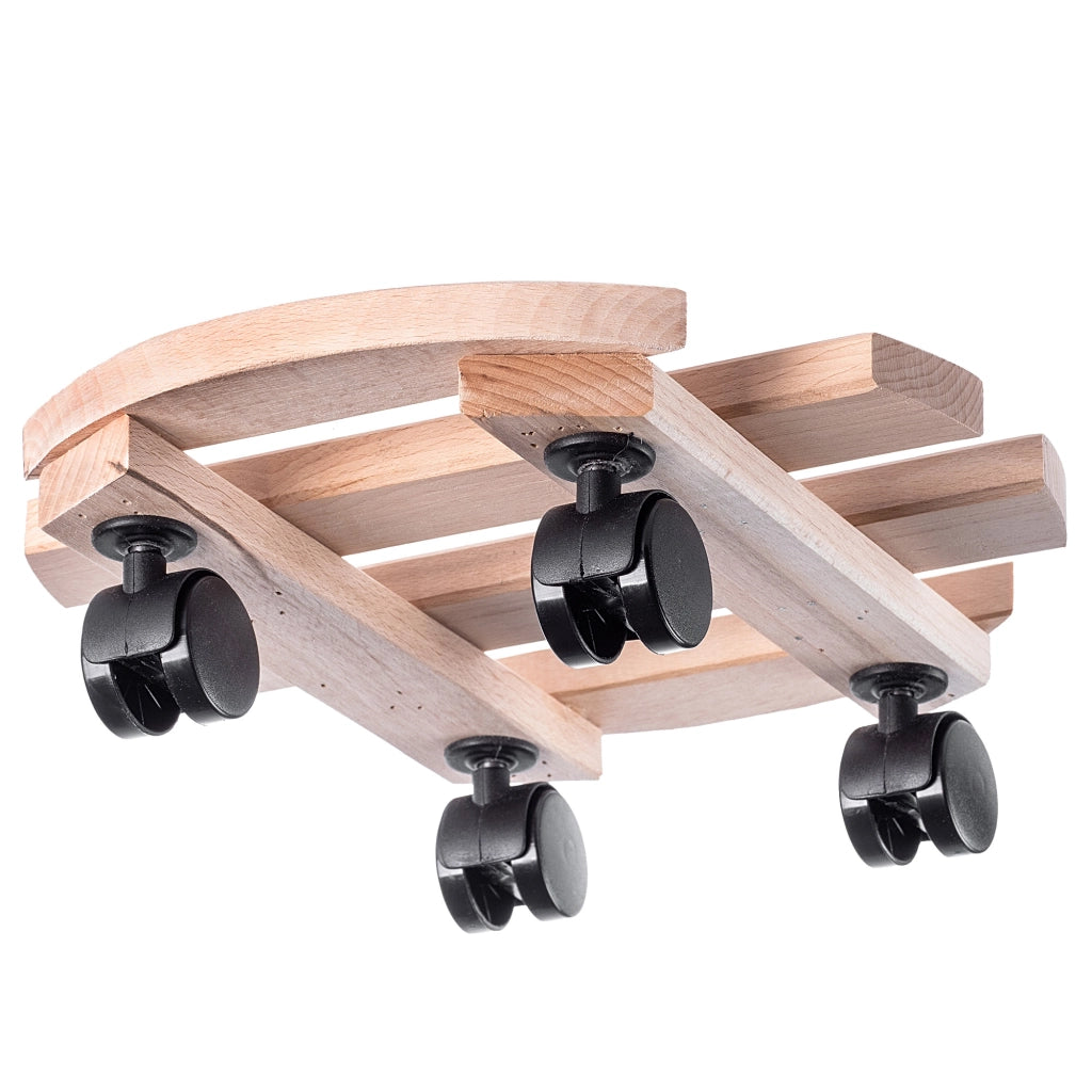 Supporto per vaso da fiori KADAX, piattaforma rotonda in legno, 30 cm