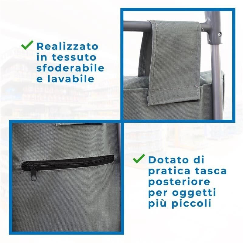 MAURY'S CARRELLO PORTA SPESA N°5  DA 35 LT CAPIENZA FINO A 20 KG ASSORTITO