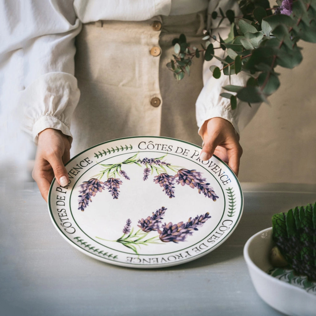 Nilebava, Servizio Piatti Colore Struttura Viola, Bianco