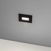 GES2051- SEGNAPASSI IN ALLUMINIO  NERO E VETRO IP66 LED 3000-4000-6000K 320-400-380LM 4,5W