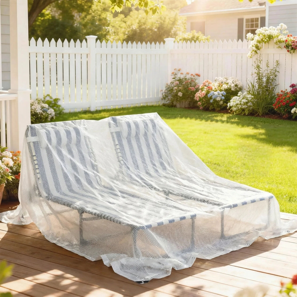 Telo Impermeabile 3x5 m Robusto in PE 140GSM Resistente agli Strappi Bianco