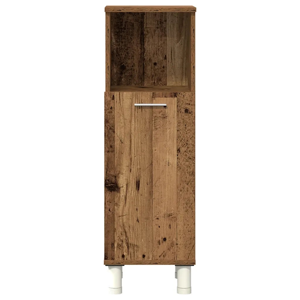 Set Mobili da Bagno 4 pz Legno Antico in Legno Multistrato