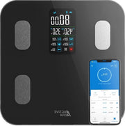 Ponderosimetro con Display a LED Grande - Bilancia Smart con Bluetooth - Alta Precisione Peso del Corpo e Indice di Massa Corporea (IMC) - Nero