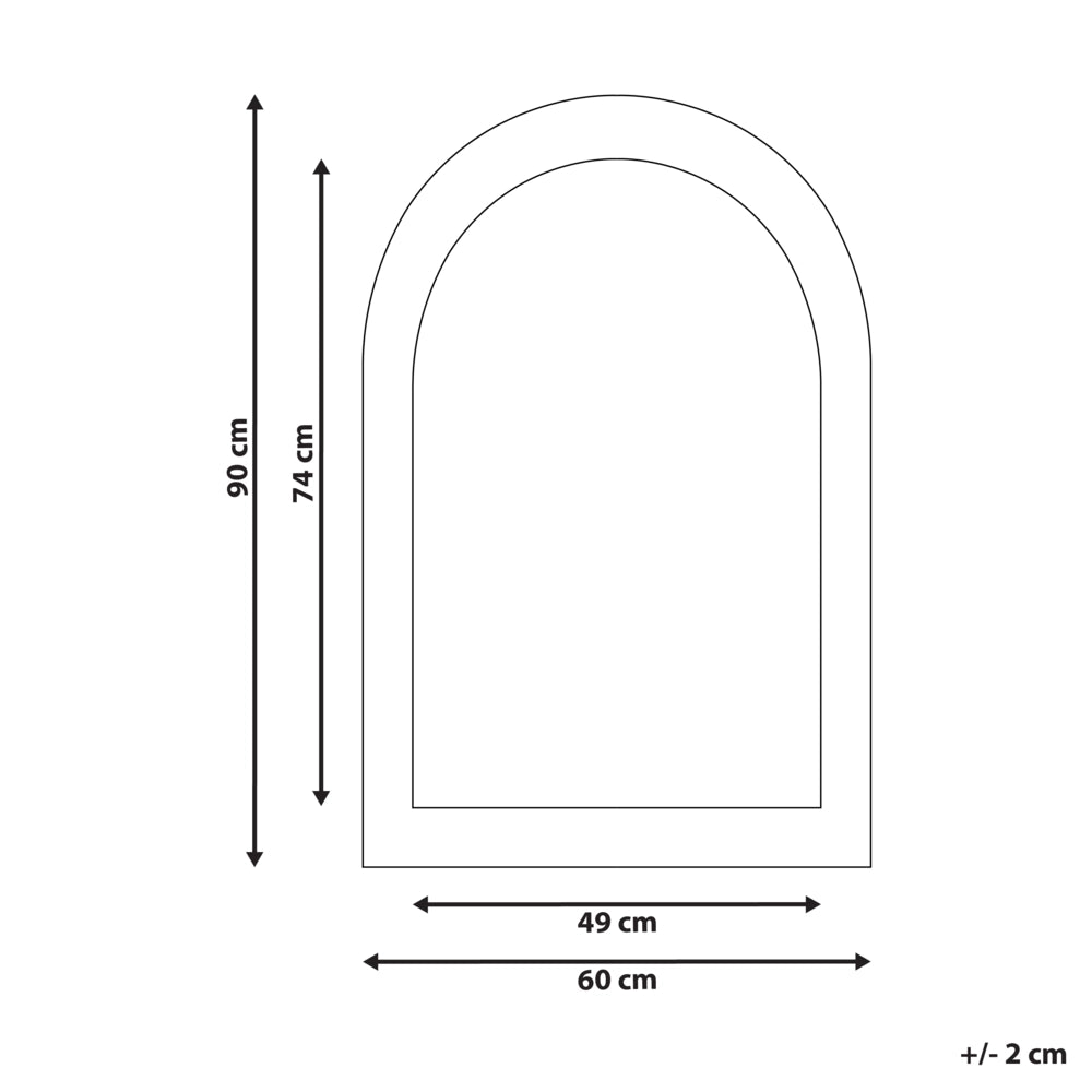 Specchio da parete verde con cornice in MDF, vetro 60 x 90 cm, forma irregolare, pezzo decorativo da parete, stile moderno.