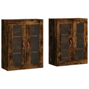 Armadietti a Parete 2 pz Rovere Fumo in Legno Multistrato CFW1472798
