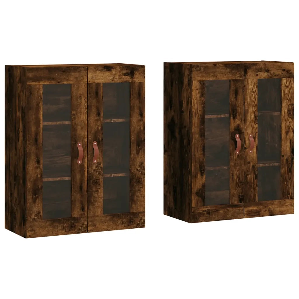 Armadietti a Parete 2 pz Rovere Fumo in Legno Multistrato CFW1472798
