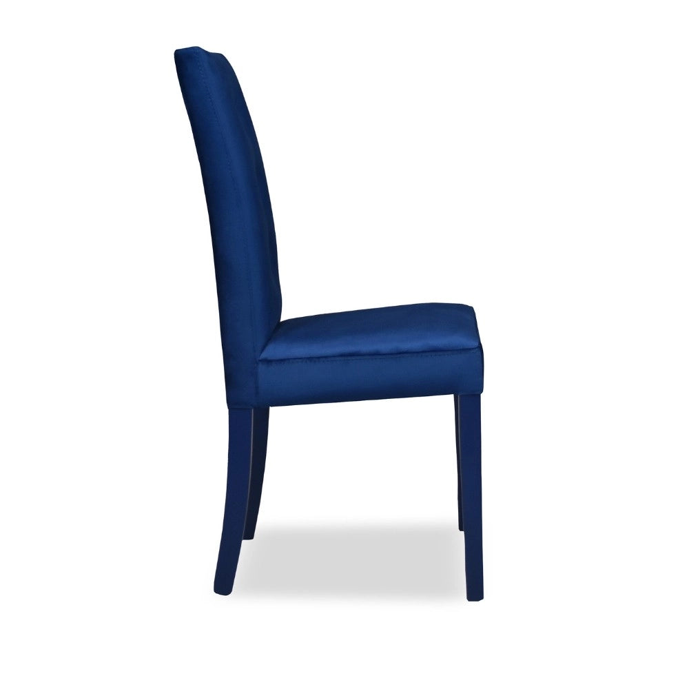 Set 2 Sedie velluto blu Montecarlo 3 bottoni