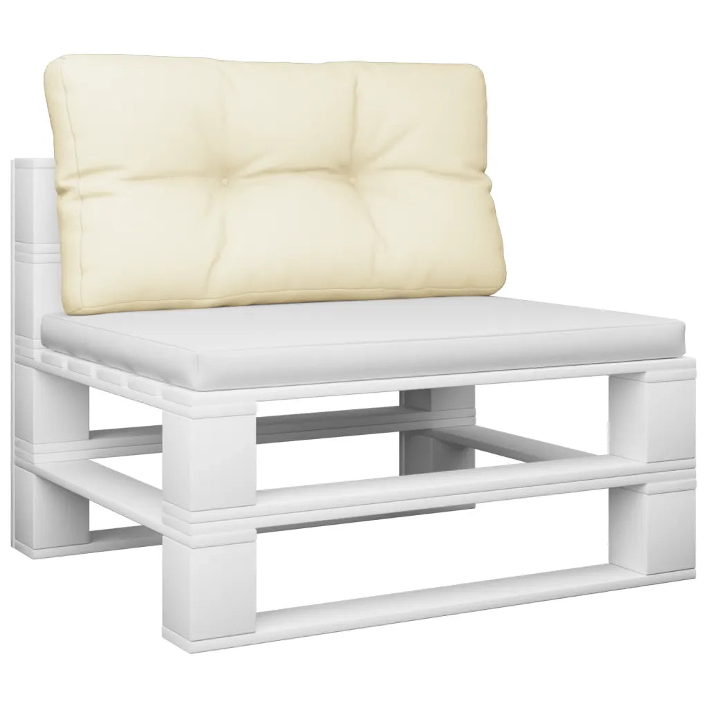 Cuscino per Pallet Crema 80x40x12 cm in Tessuto