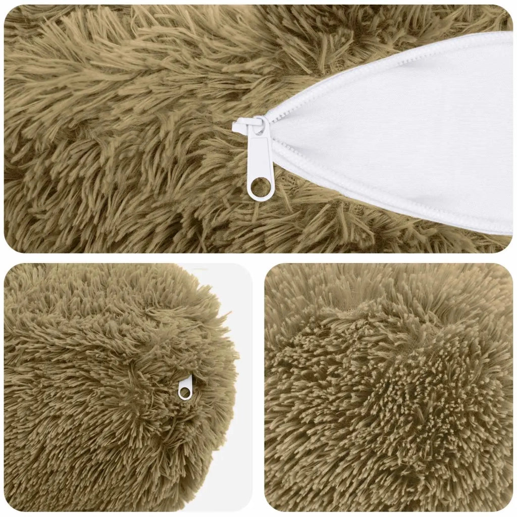 Cuscino con cuscino HEERLEN 6 pz Grigio Chiaro Fleece PV 930202