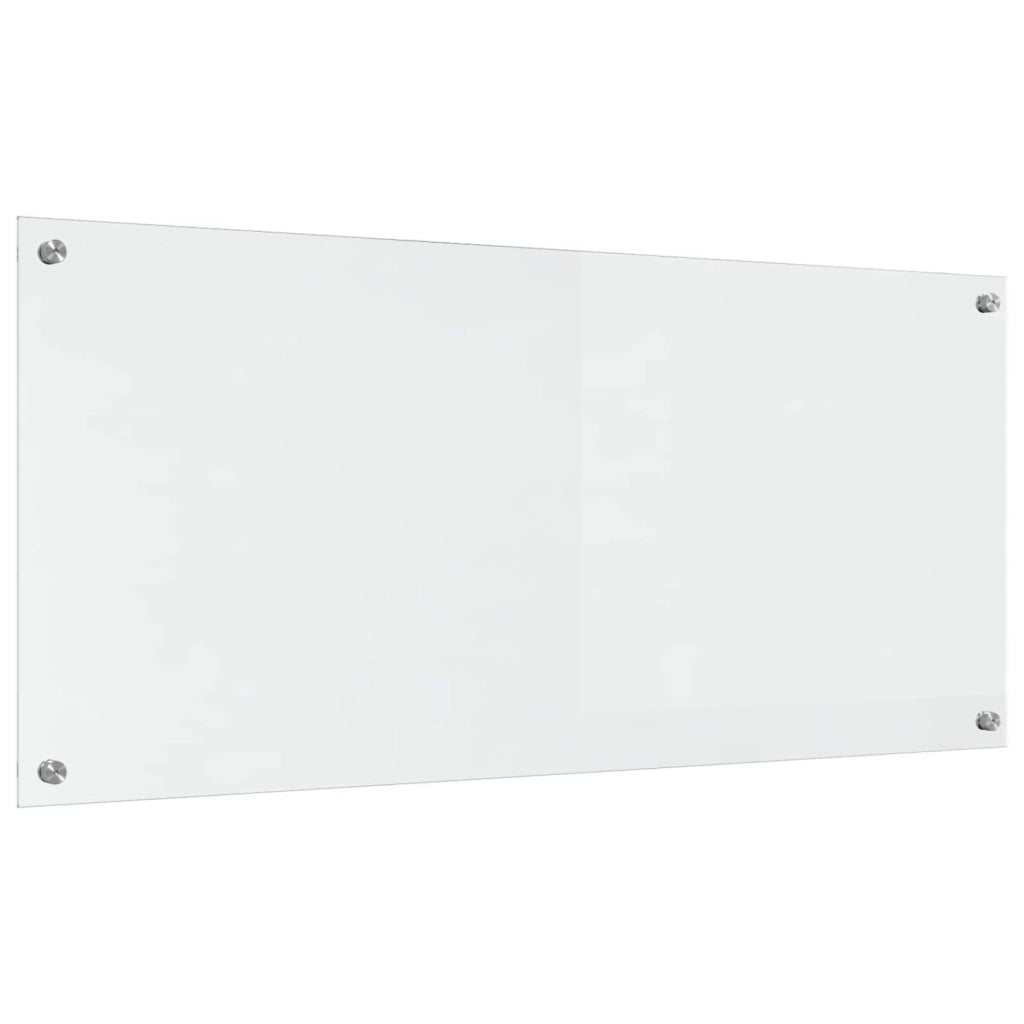 Paraschizzi moderno per cucina 110 x 50 x 0,6 cm resistente al calore design elegante in vetro temperato trasparente 02_0058473