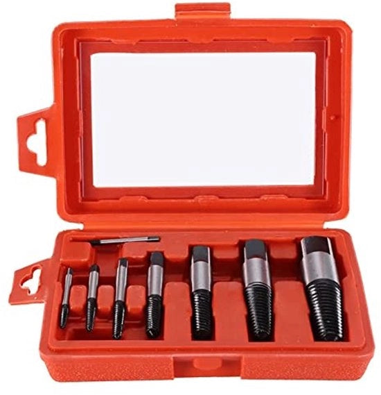 Set di Estrattori a 8 pezzi in Acciaio Inossidabile - Estrattori per Viti Rotte - Set di Estrazione - Facile da Rimuovere - Duraturo e Efficiente