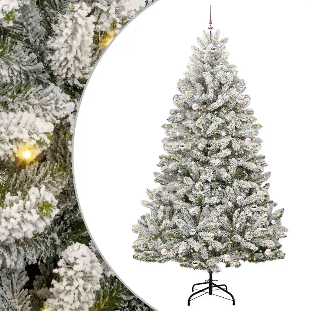 Albero di Natale artificiale con 300 LED Verde e Bianco 270 cm 3395777