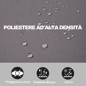 Tenda Laterale Frangivista da Giardino 3x1,60m in Alluminio e Tessuto  Grigio