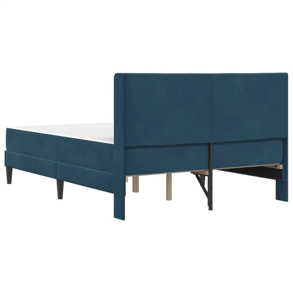 Struttura letto con materasso-Giroletto Blu 120 x 200 cm Velluto 201290