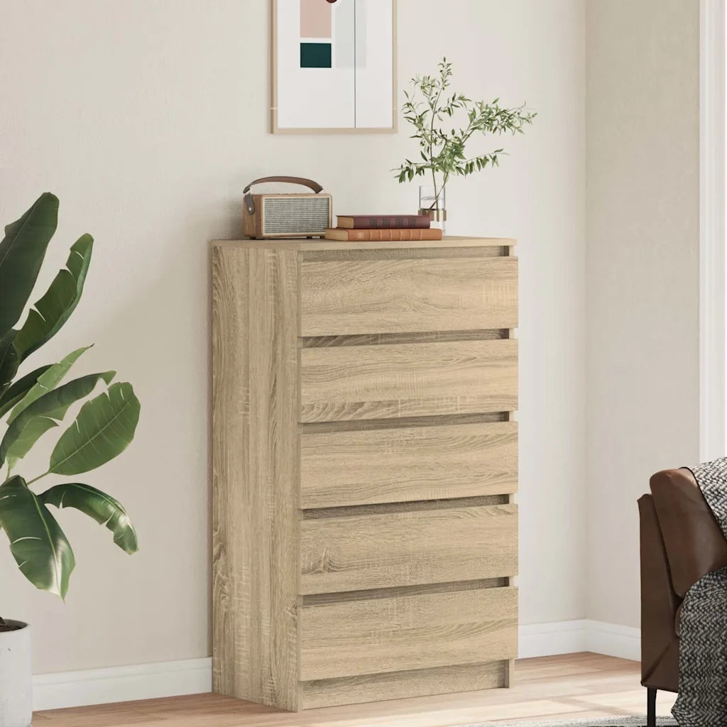 Cassettiera Rovere Sonoma 60x36x103 cm in Legno Multistrato 823019