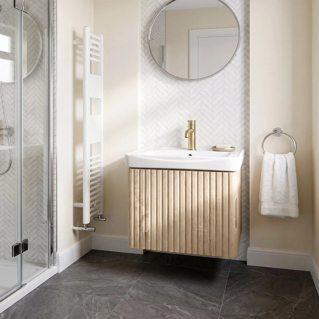 Mobile Bagno Con Lavabo Rea Db85-50-3 Orio Light 50cm