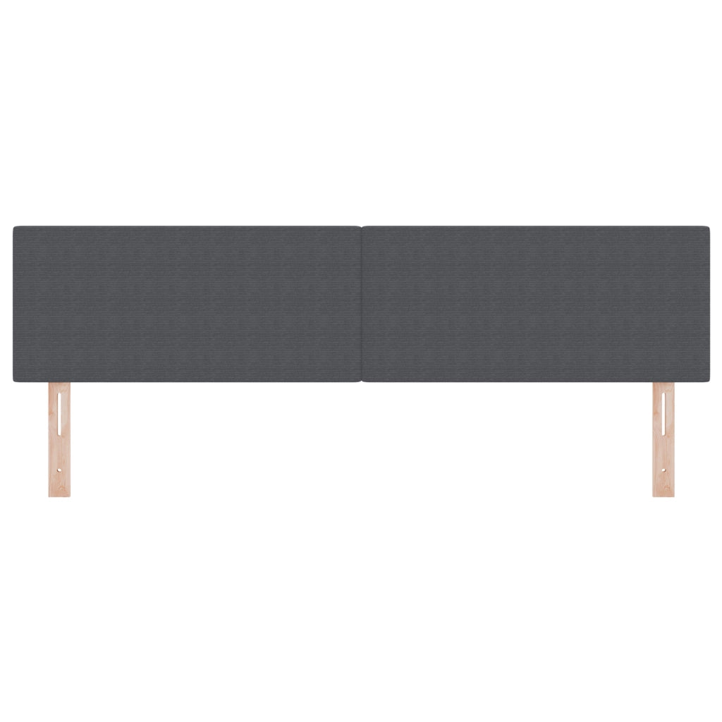 Testiera LED  Design Semplice Grigio Scuro 90 cm in Tessuto Vellutato