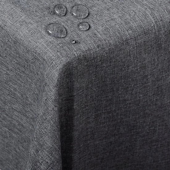 Tappeto per soggiorno, tavola da pranzo - Acqua resistente - 100% Poliestere - Lavabile - 130x160 cm - Grigio