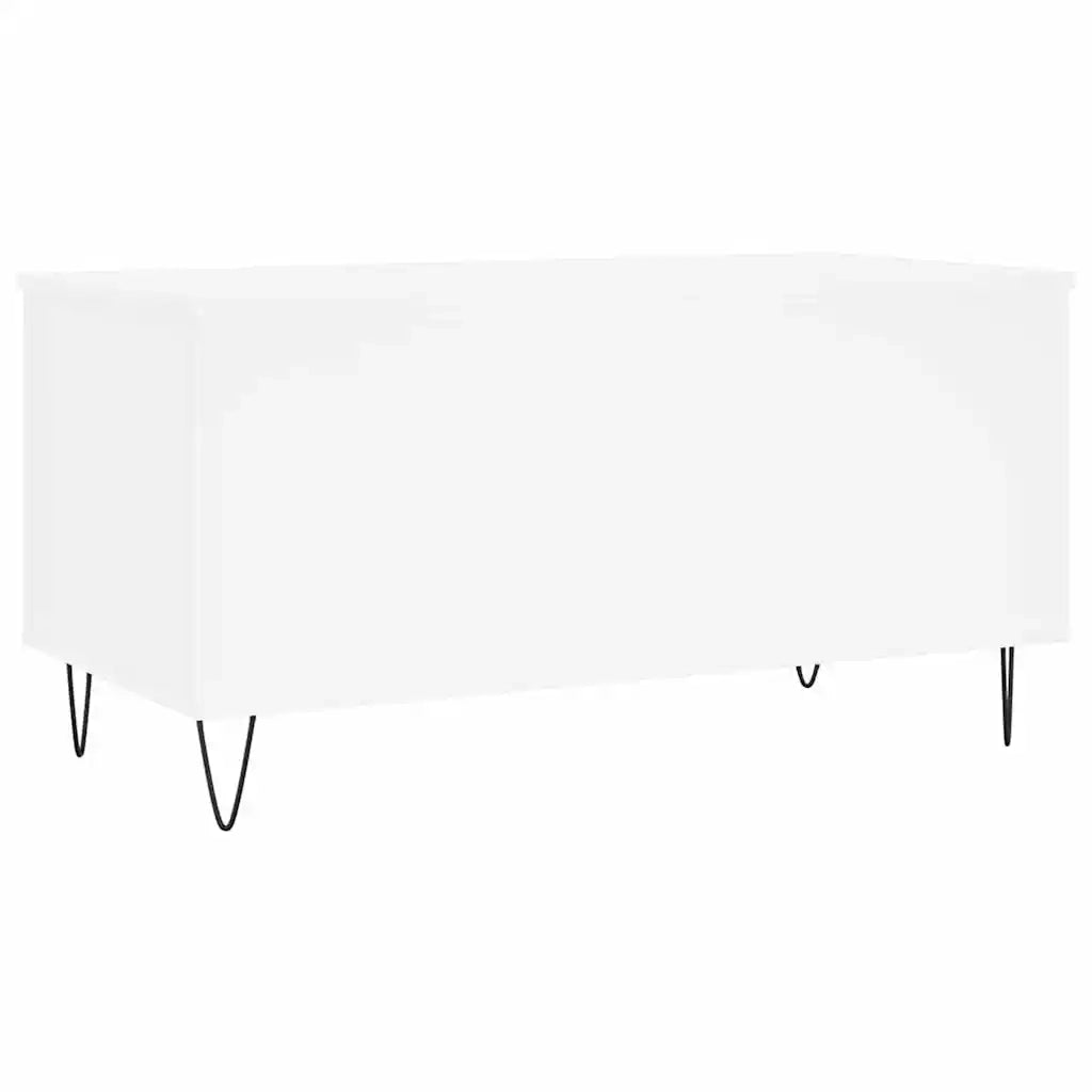 Tavolino da Salotto Bianco 90x44,5x45 cm in Legno Multistrato