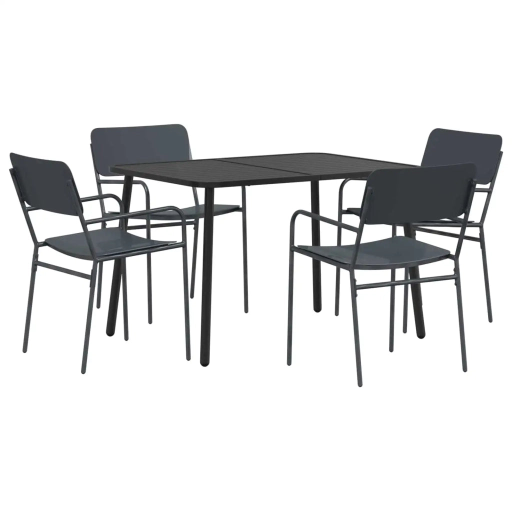 Set da pranzo 5 pz Antracite Acciaio 3422854