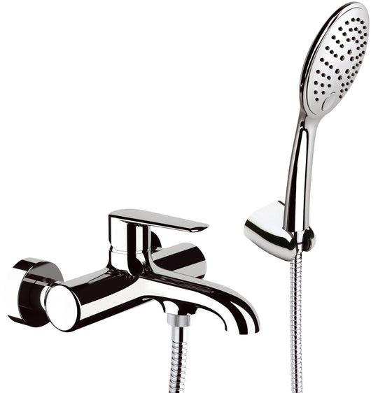 Kit Doccino e Miscelatore Monocomando per Vasca in Ottone Mariani Armonia Cromato