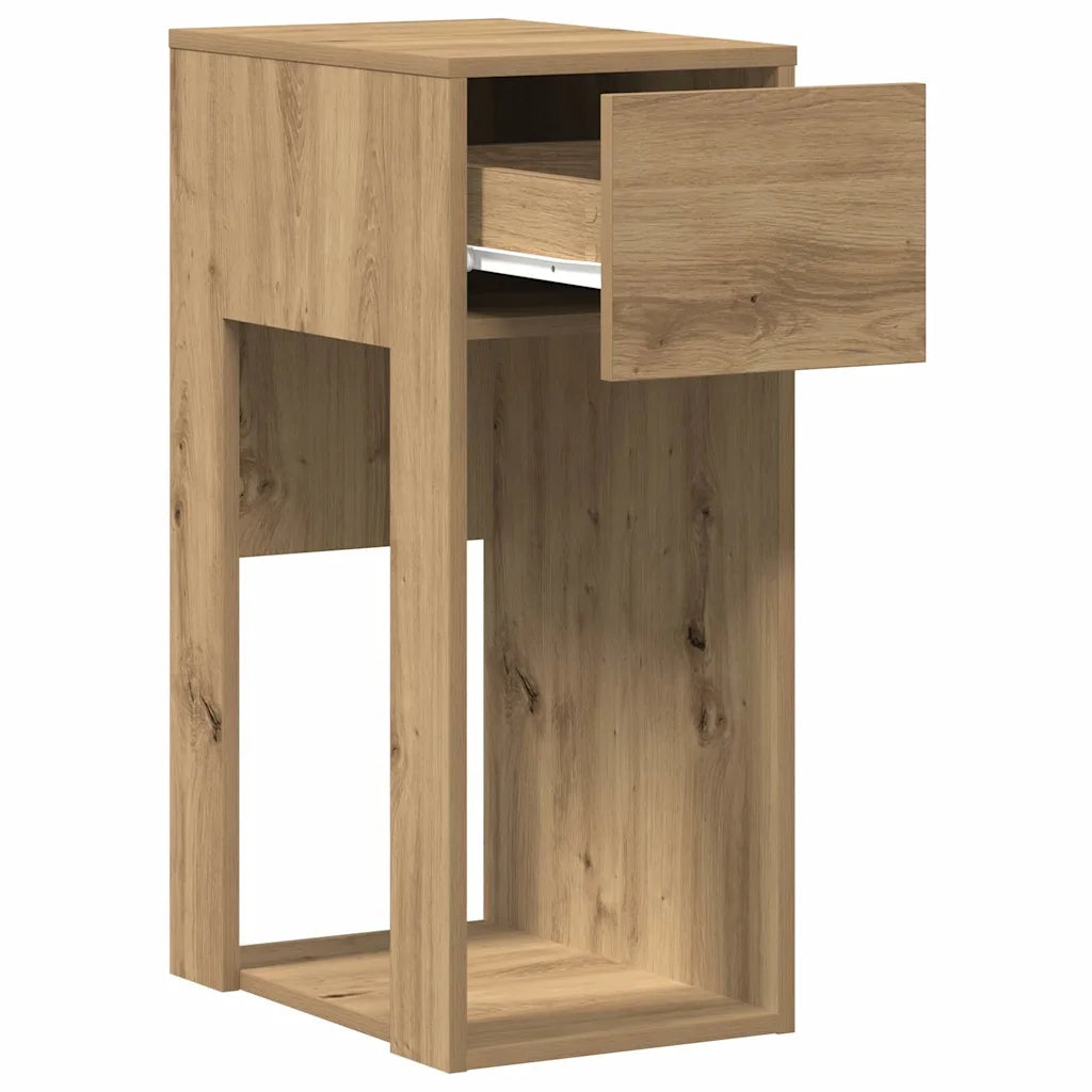 Supporto per Computer a Torre con Cassetto Rovere 30x44x74 cm 858739