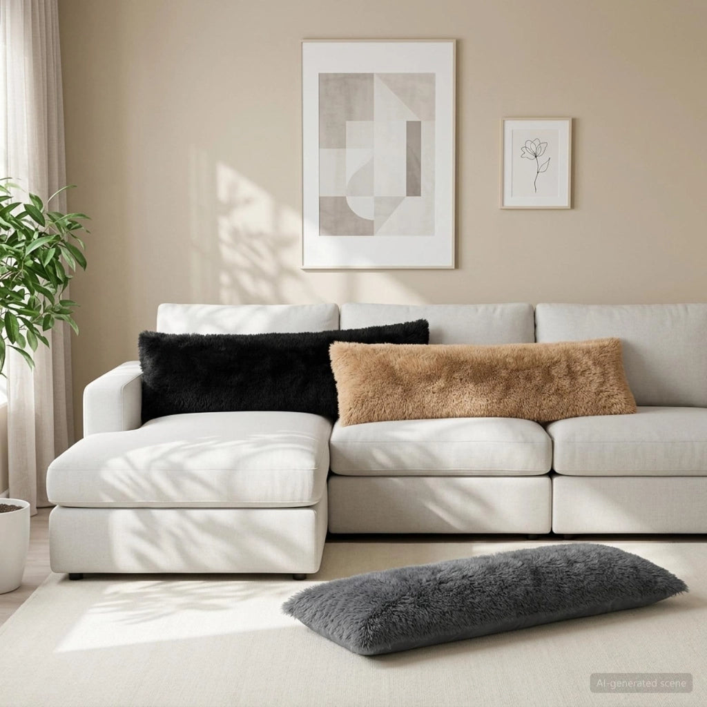 Cuscino con cuscino HEERLEN 2 pz Tortora Fleece PV 926310