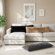 Cuscino con cuscino HEERLEN 2 pz Tortora Fleece PV 926310